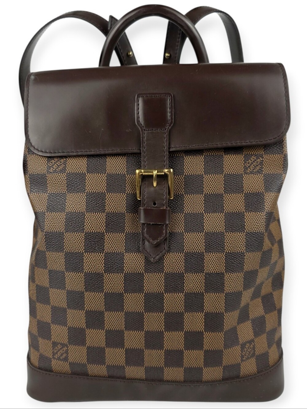 Louis Vuitton Damier Ebene Soho Backpack Brown Canvas